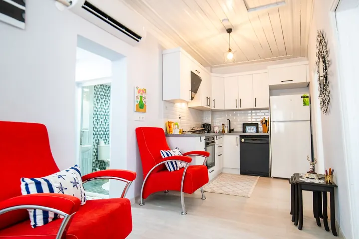 Salon ve açık mutfak
